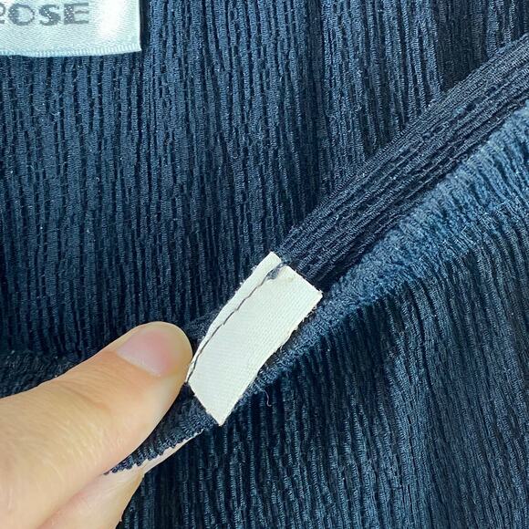 VTG Caroline Rose Black Crinkled Lightweight Straight Leg Pants Size X-Small - Picture 7 of 9